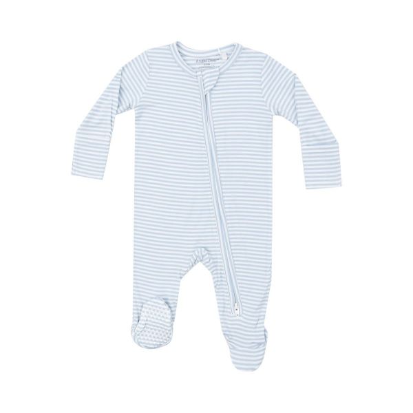 Angel Dear Blue Footie Stripe