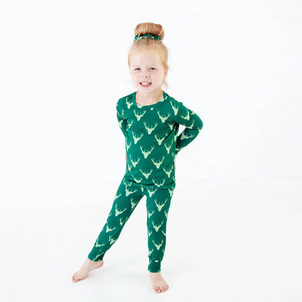 For Bucks Sake Holiday Kids Bamboo Two Piece Pajamas Set