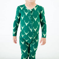 For Bucks Sake Holiday Baby Bamboo Convertible Footie