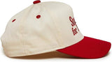 Kid/Baby 2-Tone Cap: Snacks for Dinner- Red/Beige