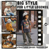 Kids/Baby 2-Tone Cap: Mac & Cheese Enthusiast - Khaki/Beige