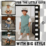 Kid/Baby 2-Tone Cap: Put It on My Dad's Tab (Black/Beige)