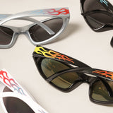 Kids Trendy Flame Pattern Sunglasses