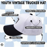 Kid/Baby 2Tone Vintage Cap - 67 - Black/White