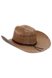 Closed Cutter Palm Straw Cowboy Hat