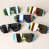 Bright Color Frame Tinted Lenses Sport Sunglasses