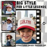 Kid/Baby 2-Tone Cap: Houston I am the Problem- Red/Beige