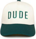 Kids/Baby Two Tone Vintage Cap - Dude (Green/Beige)