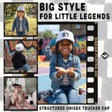 Kid/Baby 2Tone Vintage Cap - 67 - Black/White