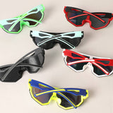 Bright Color Frame Tinted Lenses Sport Sunglasses