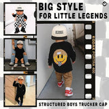 Kids/Baby Two Tone Vintage Cap - Bubba (Black/Beige)