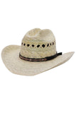 Kids Vented Quarterhorse Palm Straw Cowboy Hat