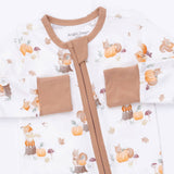Woodland Animals with Pumpkins - Convertible Romper