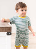 Poppy Sunshine Striped Pocket Romper