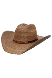 Closed Cutter Palm Straw Cowboy Hat