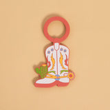 Western Cowboy Boot Teether, Baby Teether Ring