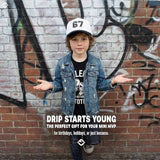 Kid/Baby 2Tone Vintage Cap - 67 - Black/White