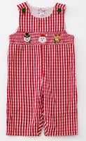 Red Christmas Gingham Smocked Jonjon