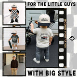 Kids/Baby Two Tone Cap - Long Live Boyhood - Black/Beige