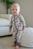 Convertible Bamboo Zip Romper | Camo Cutie