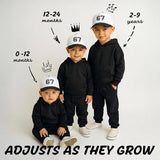 Kid/Baby 2Tone Vintage Cap - 67 - Black/White