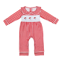 Three santa collar romper