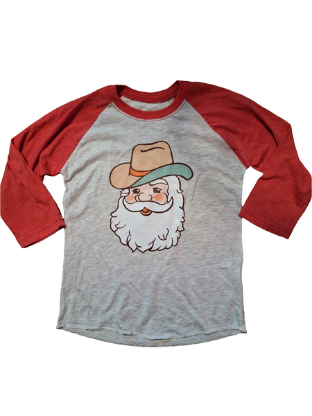 Santa Cowboy Raglan shirt