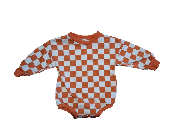 Orange checkered bubble