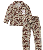 Camouflage duck embroidery pajamas set