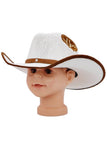 Kids Rodeo Horseshoe Faux Suede Trim Cowboy Hat