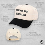 Two Tone Corduroy Hat - Put It on My Dad's Tab - Black/Beige