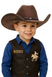 Kids Faux Suede Cutter Crown Cowboy Hat