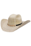 Closed Cutter Palm Straw Cowboy Hat