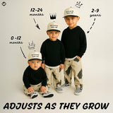 Kid/Baby 2-Tone Cap: Put It on My Dad's Tab (Black/Beige)