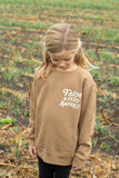 Western 'Farm to Feed America’ Brown Youth Crewneck