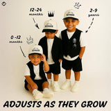 Kids/Baby Two Tone Cap - Long Live Boyhood - Black/Beige