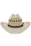 Kids Vented Quarterhorse Palm Straw Cowboy Hat