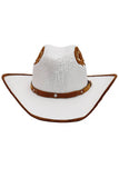 Kids Rodeo Horseshoe Faux Suede Trim Cowboy Hat