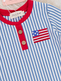Stripes of Freedom Embroidered Cotton Shirt
