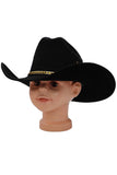 Youth  Quarterhorse George Night Rider Faux Suede Cowboy Hat