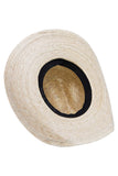 Closed Cutter Palm Straw Cowboy Hat
